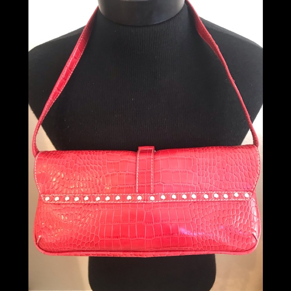 NWOT NINE WEST RED SHOULDER BAG - Picture 5 of 9